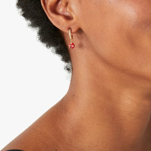 KATE SPADE • Ladybug Huggies Hoop Earrings - Picture 2 of 3